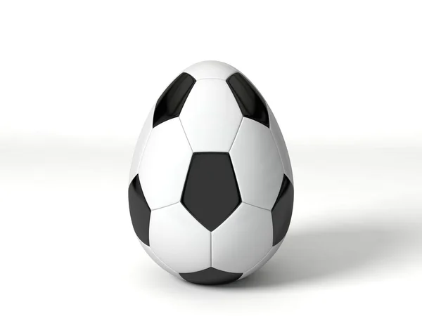 Easter egg shaped soccer ball. — Stock Photo, Image