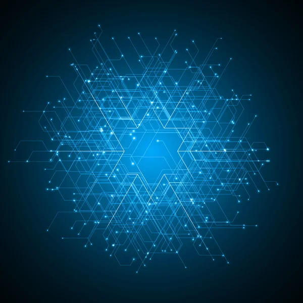 Technologie abstraite. version bleue . — Image vectorielle