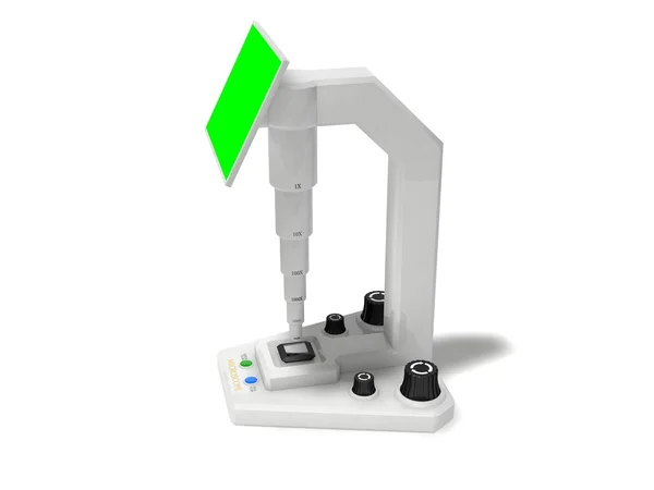 Futurystyczny mikroskopu z ekranem dotykowym. — Zdjęcie stockowe