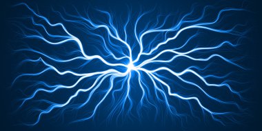 eğri çizgiler ile enerji yollar soyut. Merkezi ışınla.