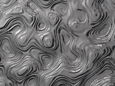 3d illustration of metalic curves and waves. abstract background clipart