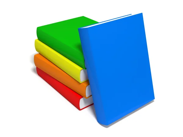 3d illustration of books stack. — Stock Photo, Image