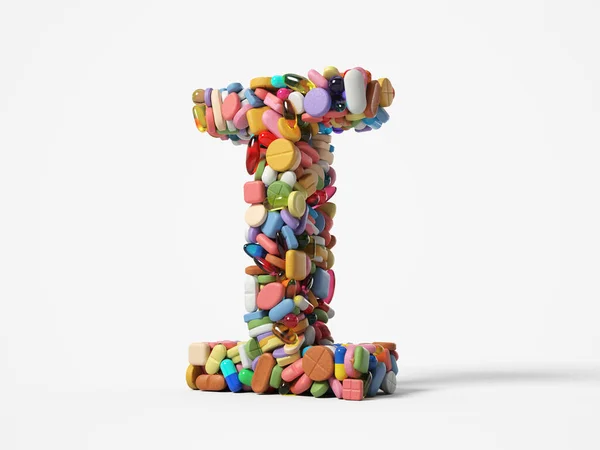 Verschiedene Pillen Stapeln Sich Form Von Geeignet Für Medizin Gesundheitswesen — Stockfoto