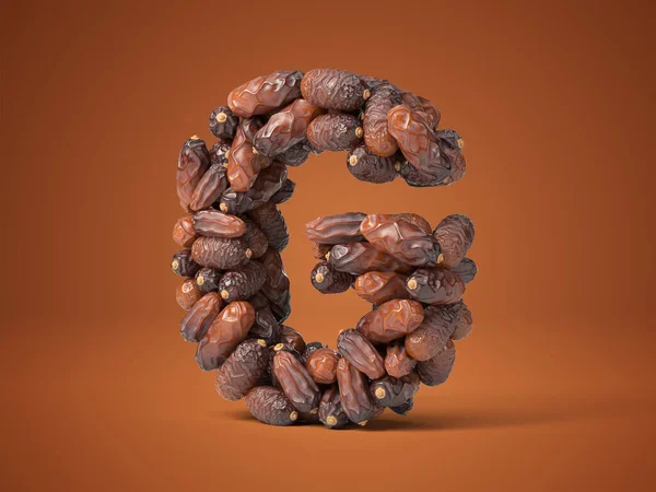 Letter Vormige Datum Palm Fruit Illustratie Geschikt Voor Vasten Ramadan — Stockfoto