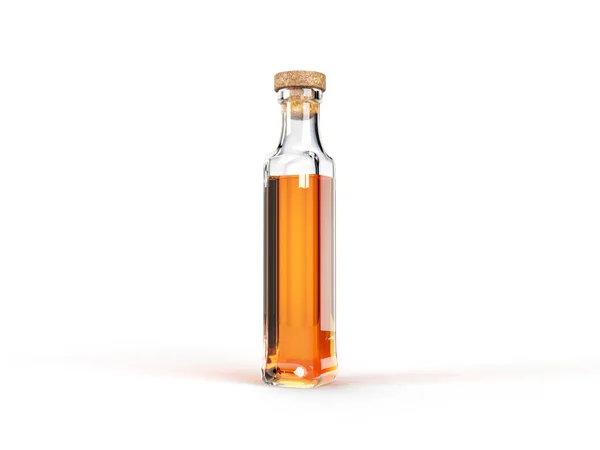 List Kształt Butelki Whisky Środku Ilustracja Nadaje Się Czcionek Alkoholu — Zdjęcie stockowe