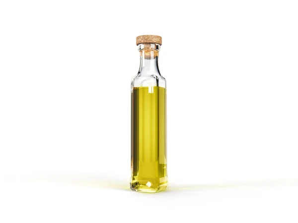 Buchstabe Förmige Flasche Mit Olivenöl Innen Illustration Geeignet Für Kochen — Stockfoto