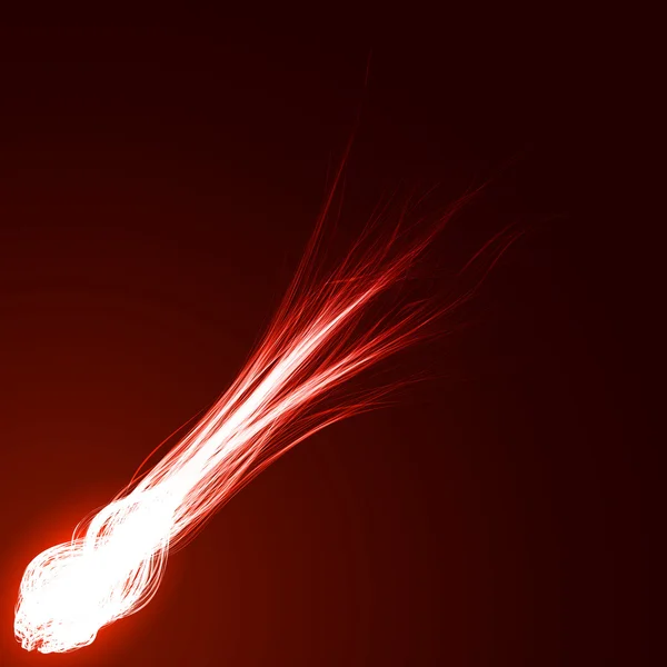 Cometa rojo abstracto — Vector de stock