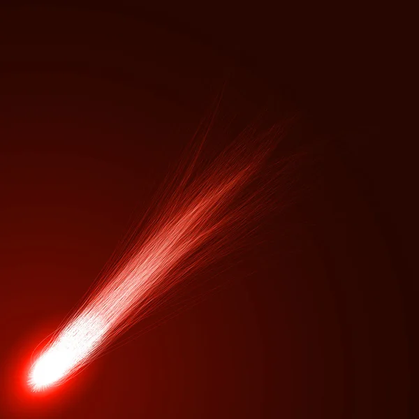 Cometa rojo abstracto — Vector de stock