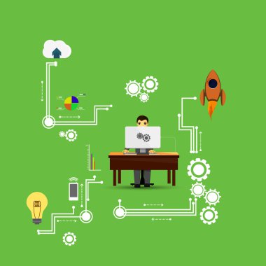 Ofis çalışanları Infographic 