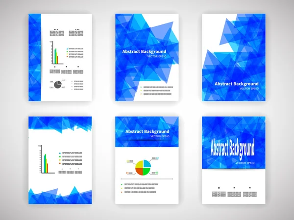 Brožura design s průhledným trojúhelník tvary. — Stockový vektor