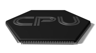 Altıgen şekil cpu illüstrasyon.
