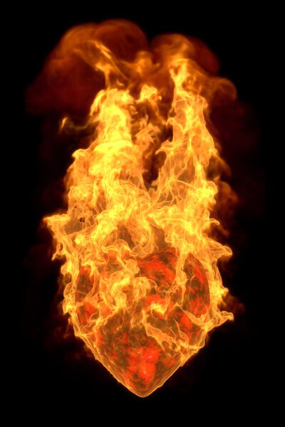 burning heart illustration