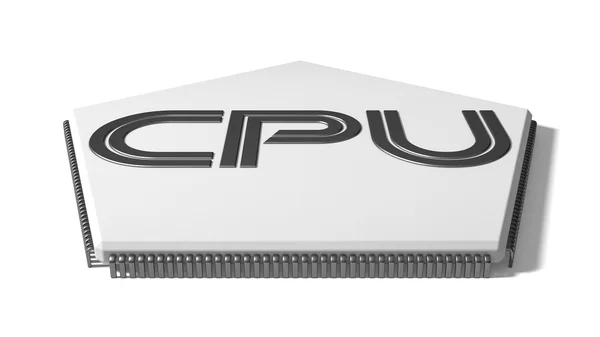 五角大楼形状 cpu 图 — 图库照片