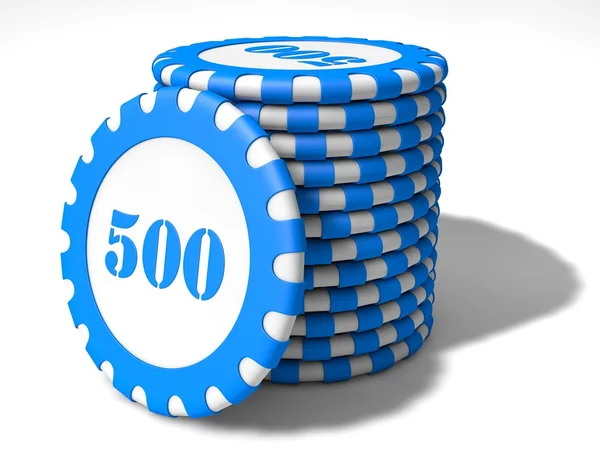 Rounded casino chips — Stock Photo, Image