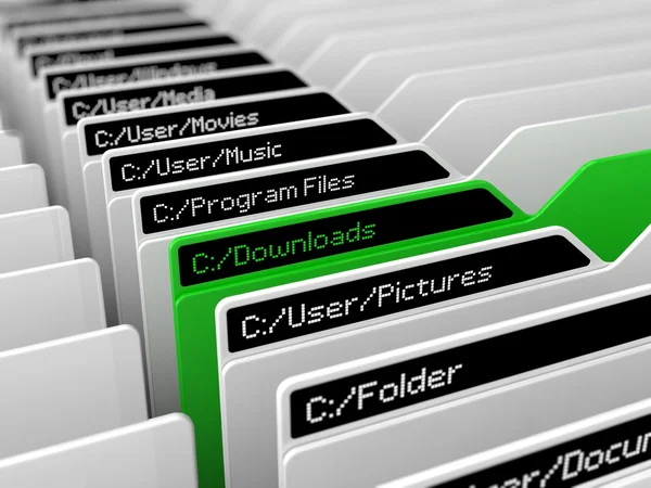 Computer file system illustration — Stock Photo, Image