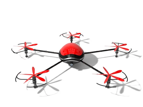 Концепция красного дрона — стоковое фото