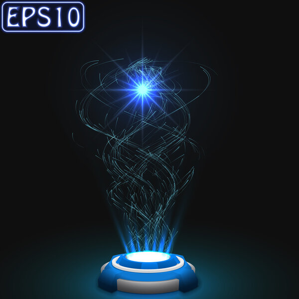 released energy particles swarm