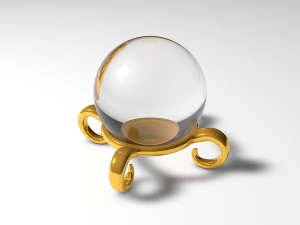 Seer sphere (golden version) — Stock Photo, Image