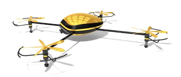 Altın quadcopter — Stok fotoğraf