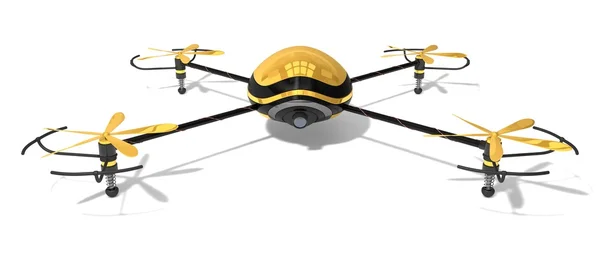 Altın quadcopter — Stok fotoğraf