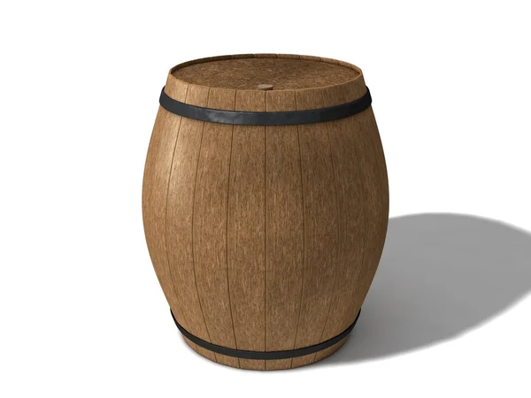 화이트에 3d 알코올 barrel.isolated. — 스톡 사진