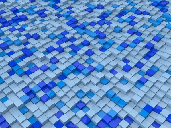 Cubos em tons azuis — Fotografia de Stock