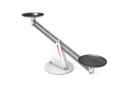 basit ölçekler, beyaz sürümü 3D tasarım