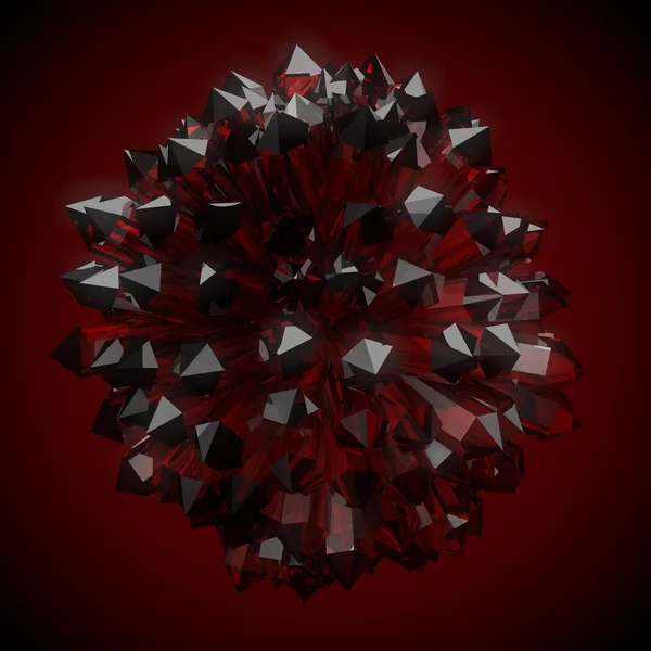 Mörk röd kristall — Stockfoto