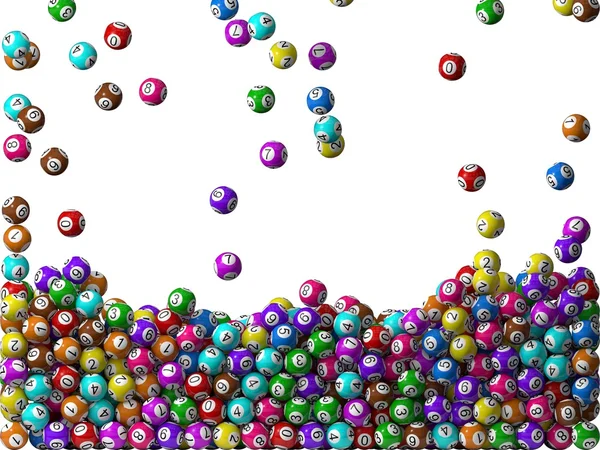 Lottery balls rain, filling screen.big balls version. — Stock Photo, Image