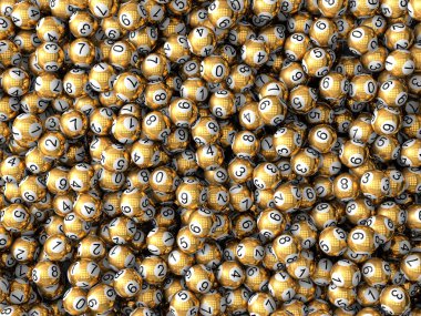 golden lottery balls clipart