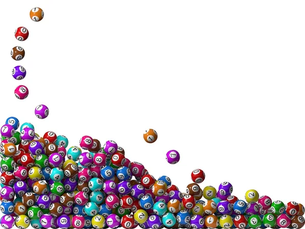 Lotteria palline pila, riempiendo dal lato sinistro — Foto Stock