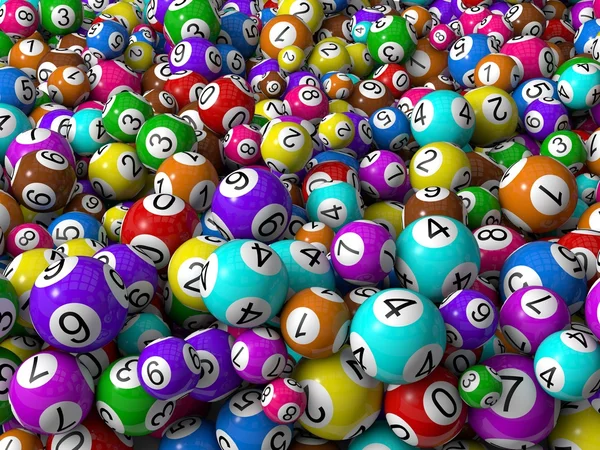 Random sized lottery balls — Stock Photo, Image