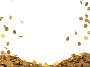 altın sikke dolar simgesiyle yuvarlak.