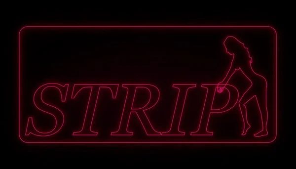 Strip Club Wand Neon — Stockfoto