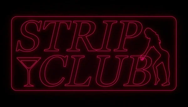 Strip club ściany neon — Zdjęcie stockowe