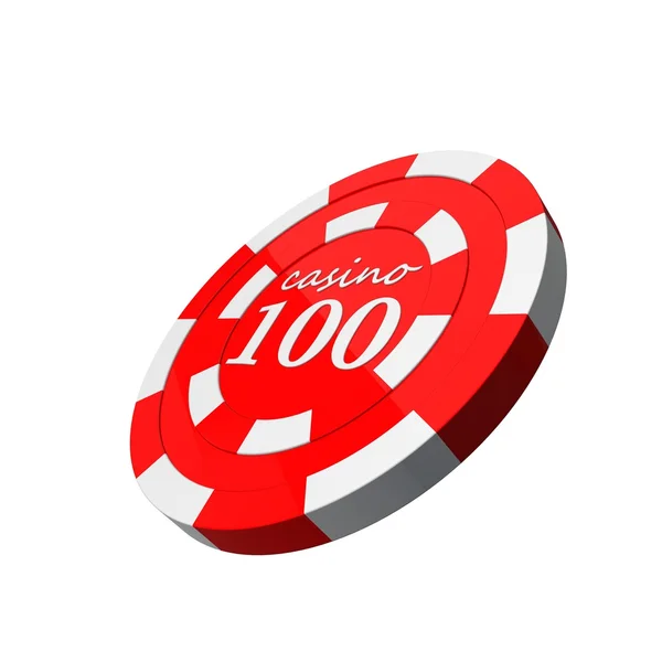 Red casino chip — Stock Photo, Image