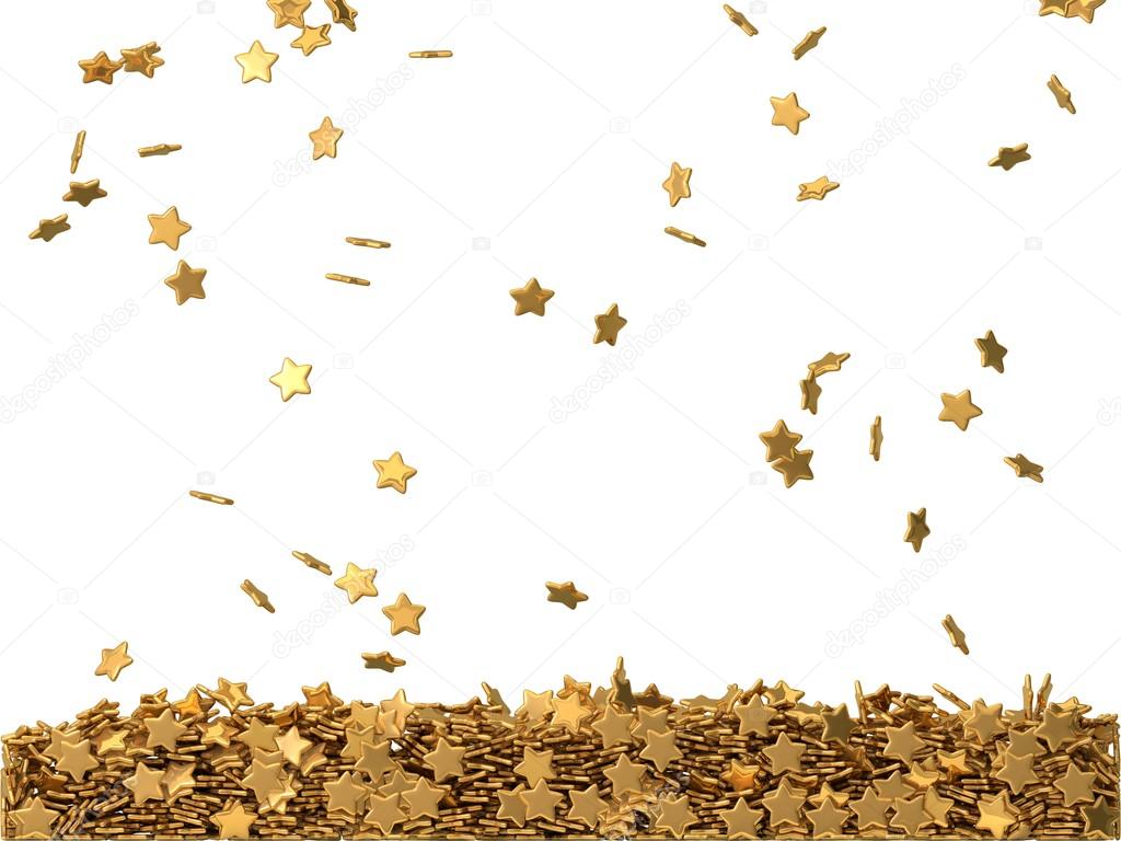 golden rating stars rain