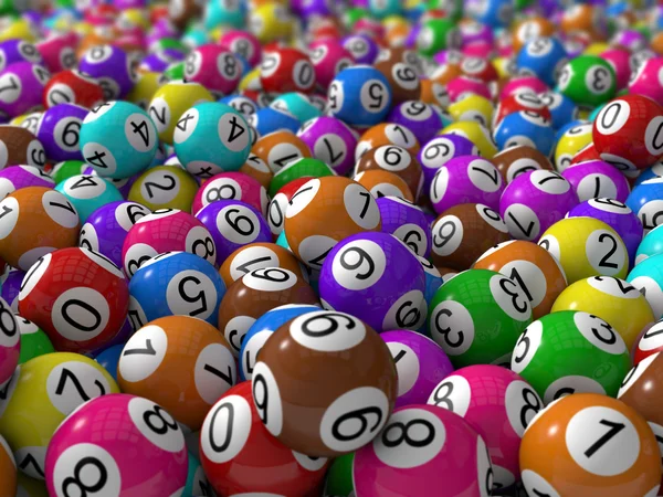 Lottery balls with depth of field — Stock Photo, Image