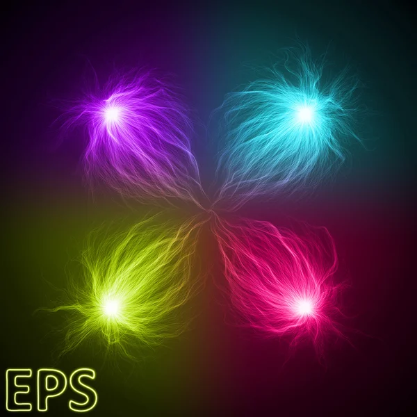 Magical energy beams. energy veins from center to outside. — Stock Vector