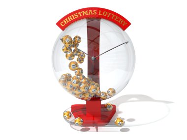 Kırmızı Noel Piyango makine.