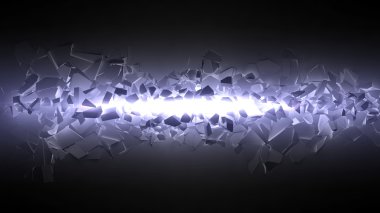 duvar ışık demeti ile patlayan. geniş ışın.