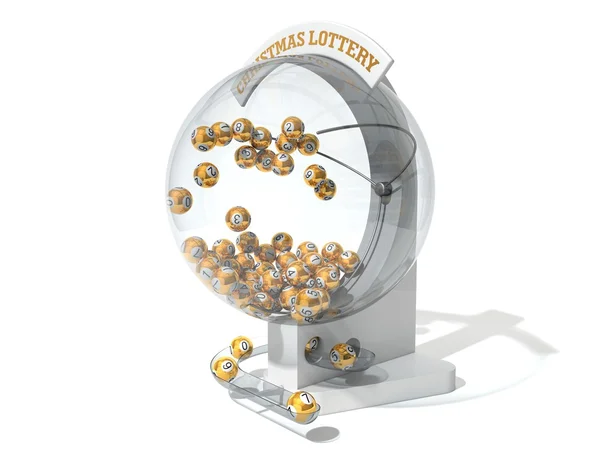 White christmas lottery machine. — Stock Photo, Image