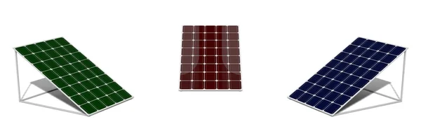 Colored solar panels — Stock Photo, Image