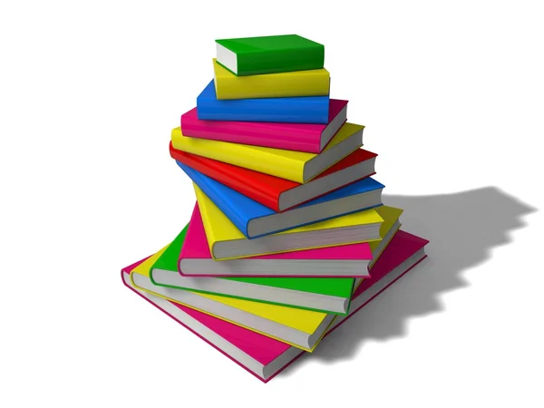 3d book stack. — Stock Photo, Image