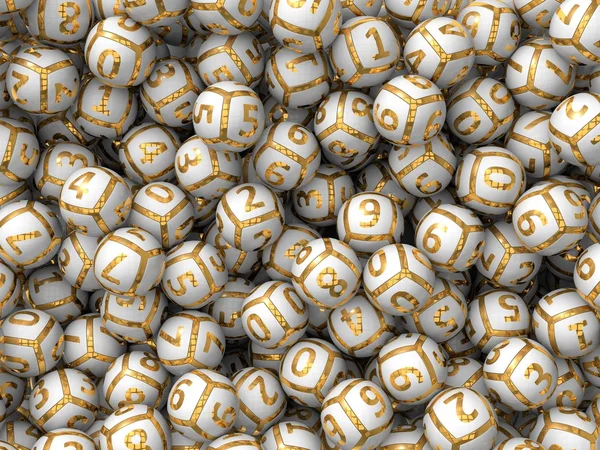 Lottery balls stack. balls with stripes. — Stock Photo, Image