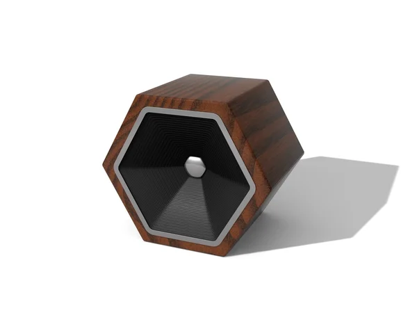 Hexagon shaped speaker. — Stock Photo, Image