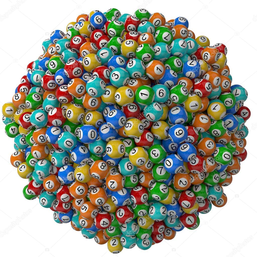 lottery balls stack. big stack version.