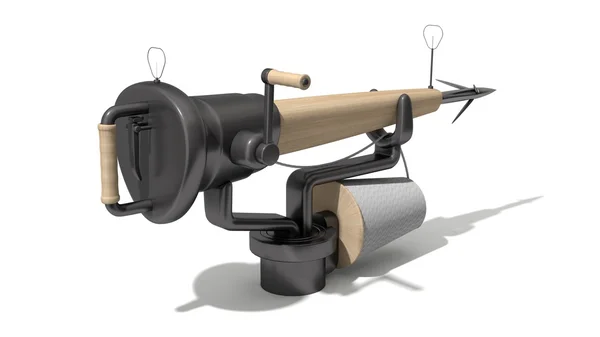 3d harpoon cannon design — Stock Photo, Image