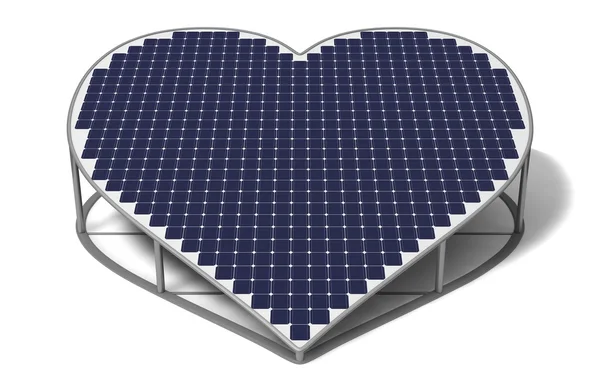 Heart shaped solar panel — Stock Photo, Image