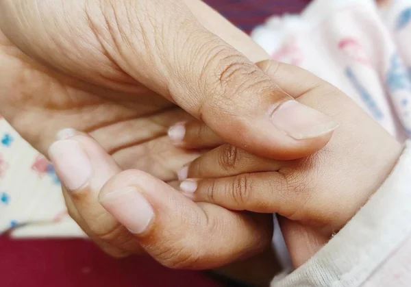 Anne ya da babanın el ele tutuşması, sevgi, ilgi, şirinlik.